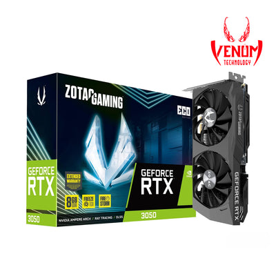 ZOTAC Gaming Nvidia GeForce RTX 3050 ECO Dual Fan 8GB GDDR6 128-bit Gaming Graphics Card