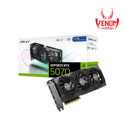 PNY GeForce RTX™ 5070 12GB OC Triple Fan Graphics Card DLSS 4