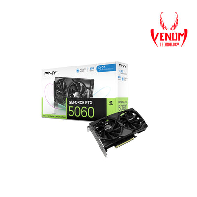 PNY GeForce RTX 5060 8GB Overclocked Dual Fan GDDR7 GPU DLSS 4 Graphics card