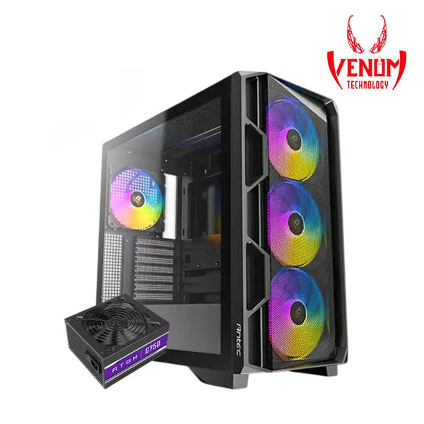 ANTEC AX1000 Lite 4Fan 120M ARGB+PSU Antec Atom G750 Gold SEMI-MODULAR