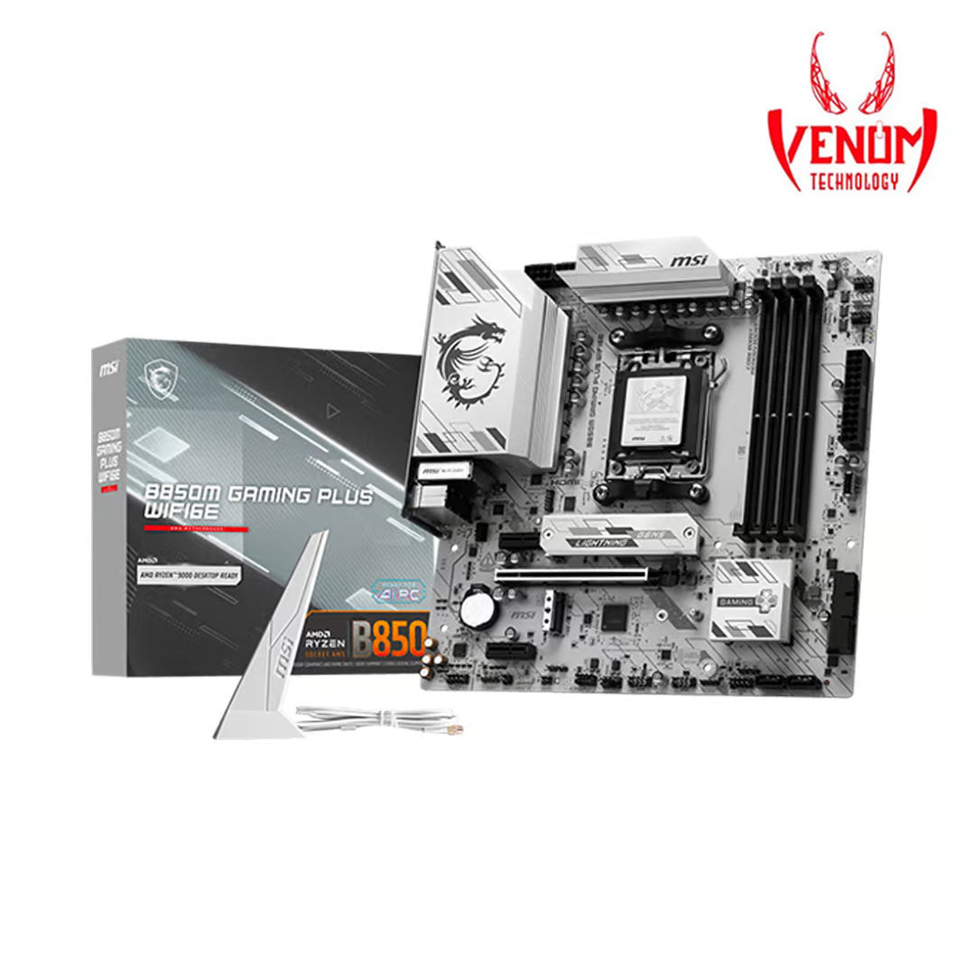 MSI B850M GAMING PLUS WIFI 6E AM5 DDR5 Motherboard – Venom Technology