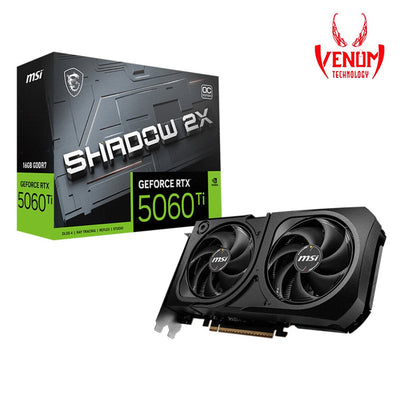 MSI GeForce RTX 5060 Ti 16G SHADOW 2X OC Graphics Card, DLSS 4