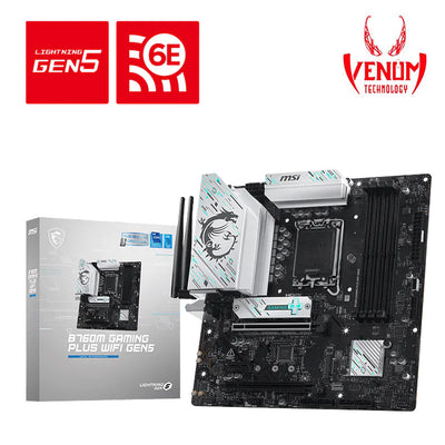 MSI B760M GAMING PLUS WIFI GEN5 LGA1700 DDR5 mATX Gaming Motherboard