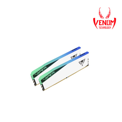 Patriot Viper Elite 5 2x16GB 32GB 6600MHz CL34 DDR5 RGB White Desktop Gaming Memory Kit