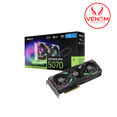 PNY GeForce RTX 5070 ARGB OC Epic-X RGB Triple Fan 12GB GDDR7 Graphics Card
