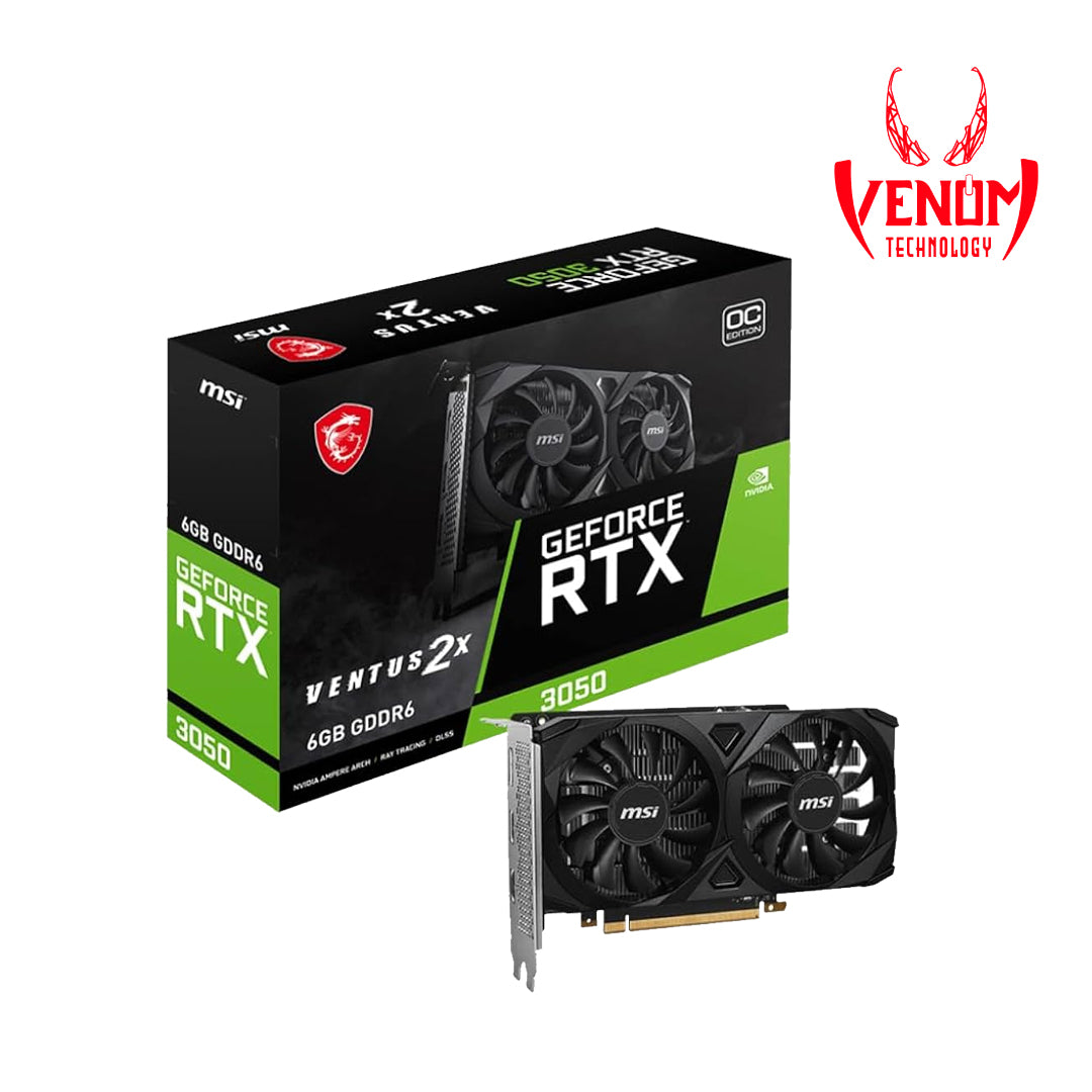 MSI GeForce RTX 3050 VENTUS 2X 6G OC GDDR6 Graphics Card | VENOM