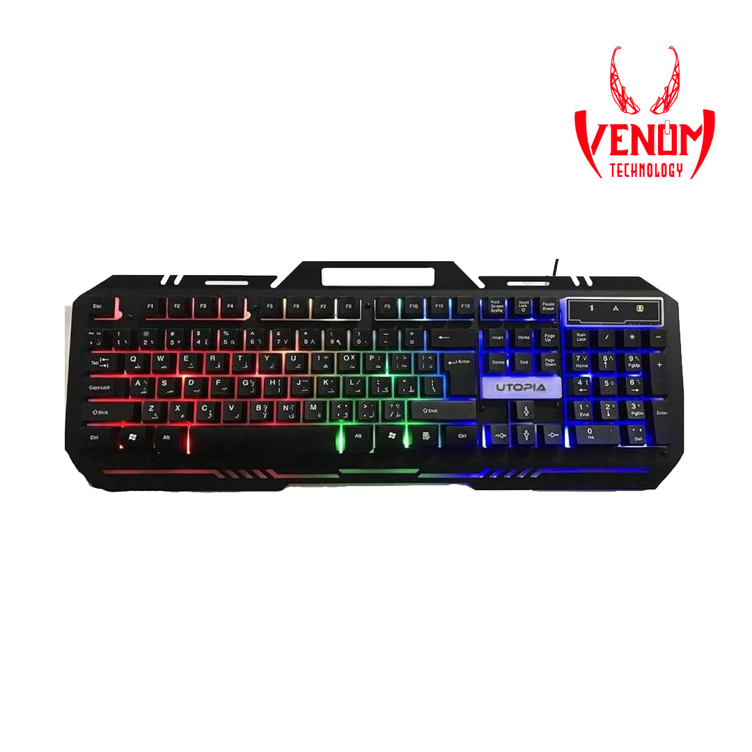 Utopia K-102 Gaming Keyboard with Rainbow LED Lighting,... – Venom ...