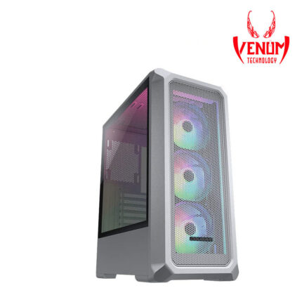 Cougar Archon 2 Mesh RGB White Mid Tower 3x ARGB fans tempered glass up to 360mm radiator 315mm GPU 170mm CPU cooler USB 3.0 ARGB sync.