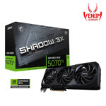 MSI GeForce RTX 5070 Ti SHADOW 3X OC Graphics Card, 16GB GDDR7 256-Bit Memory, 2482 MHz Boost Clocks, 8960 CUDA Cores, 28 Gbps Memory Speed, PCI Express Gen 5 | 912-V531-097